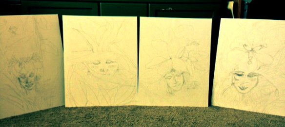 Four Panels - Nature Devas